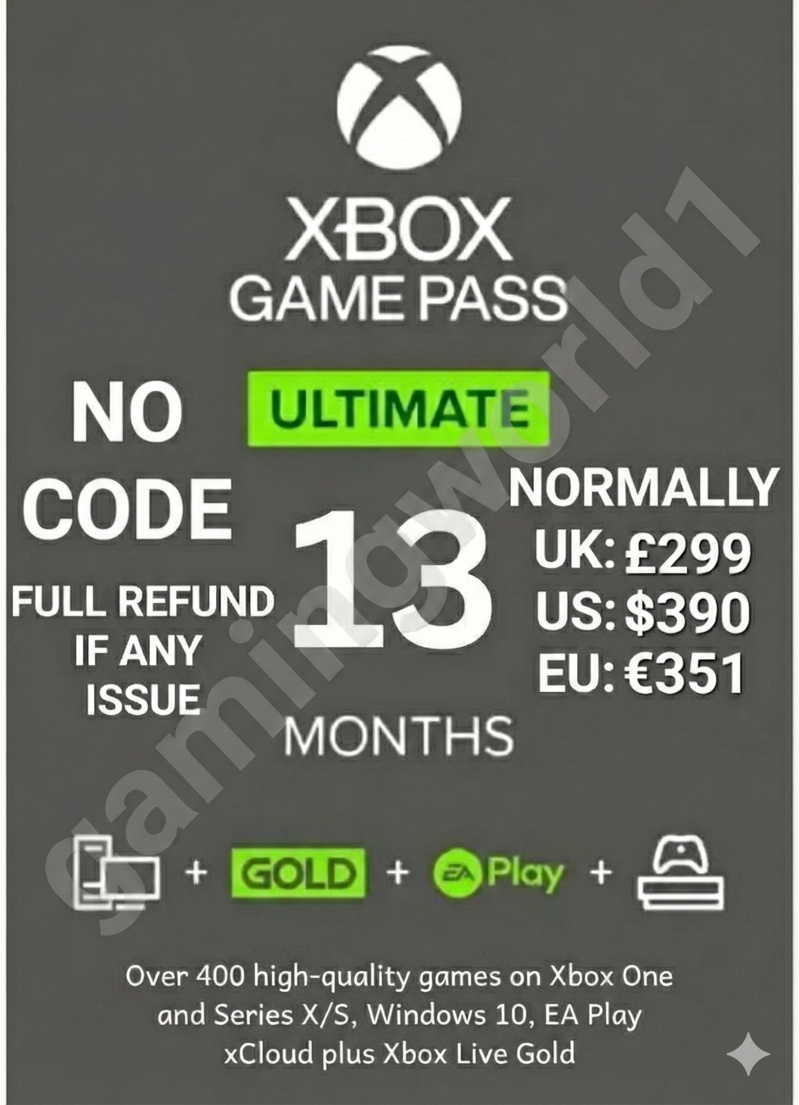 Xbox Game Pass Ultimate 13 Months 🌍 Global | Gold + EA Play | 0-2 Hour Delivery