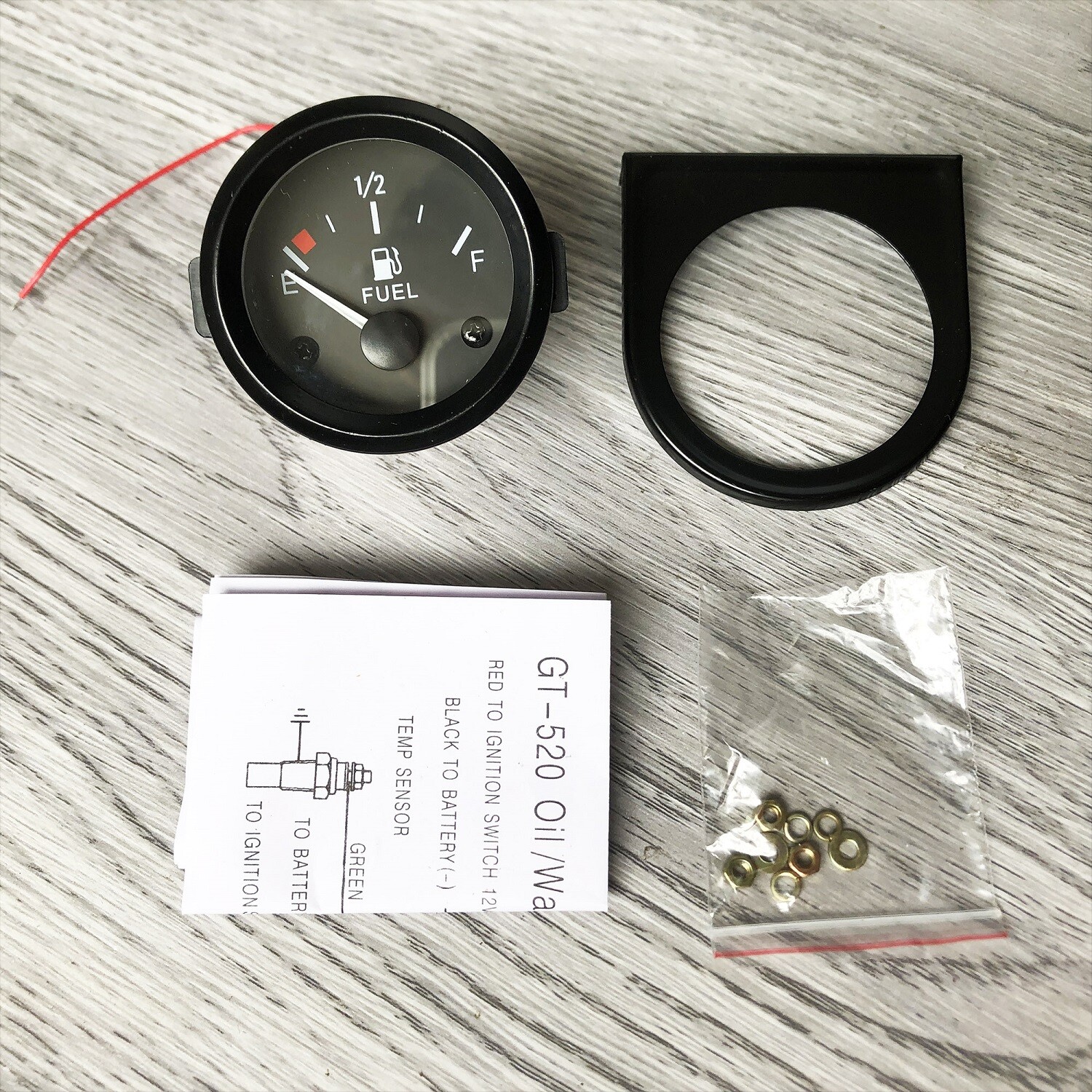 2" 52mm Fuel Level Gauge E-1/2-F Pointer Fuel Meter 240-33 ohm 12V Universal