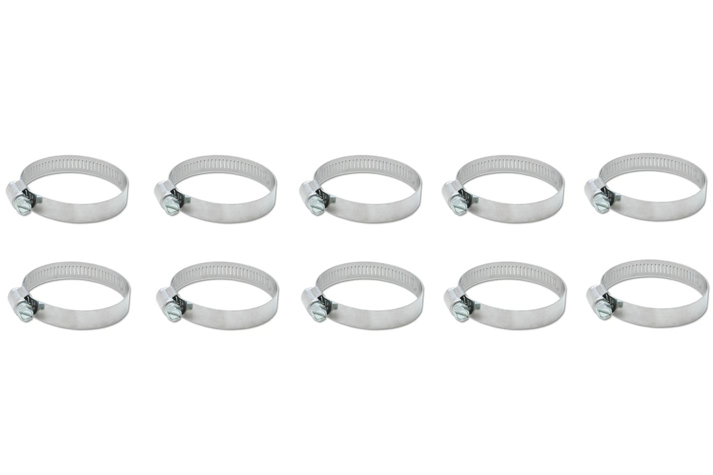 Vibrant 12156 Hose Clamp - Worm Gear - 3.54-4.49 in Hose - Hex - S/S - Set of 10