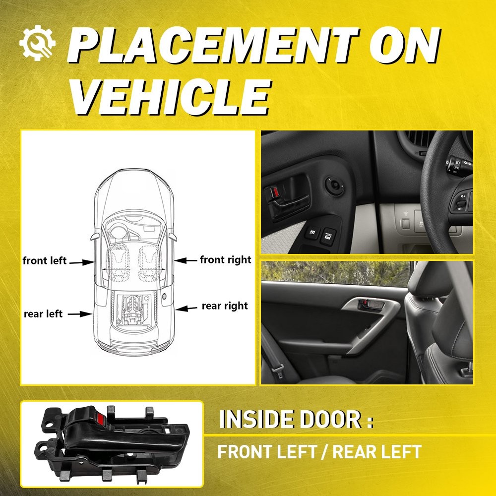 Left Driver Side Interior Door Handle For 2010-2013 Kia Forte Front or Rear