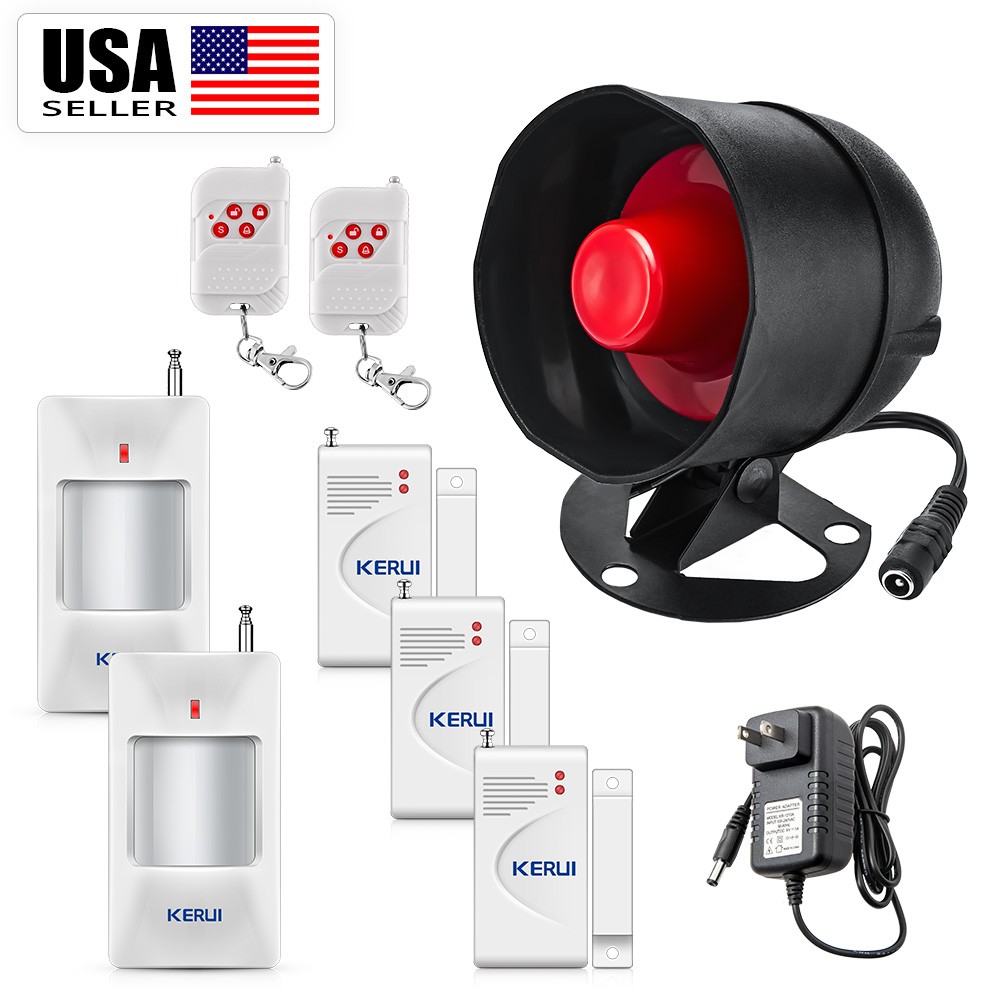High Volume 115dB Wireless Alarm Kit Home Window Door Burglar Security Set