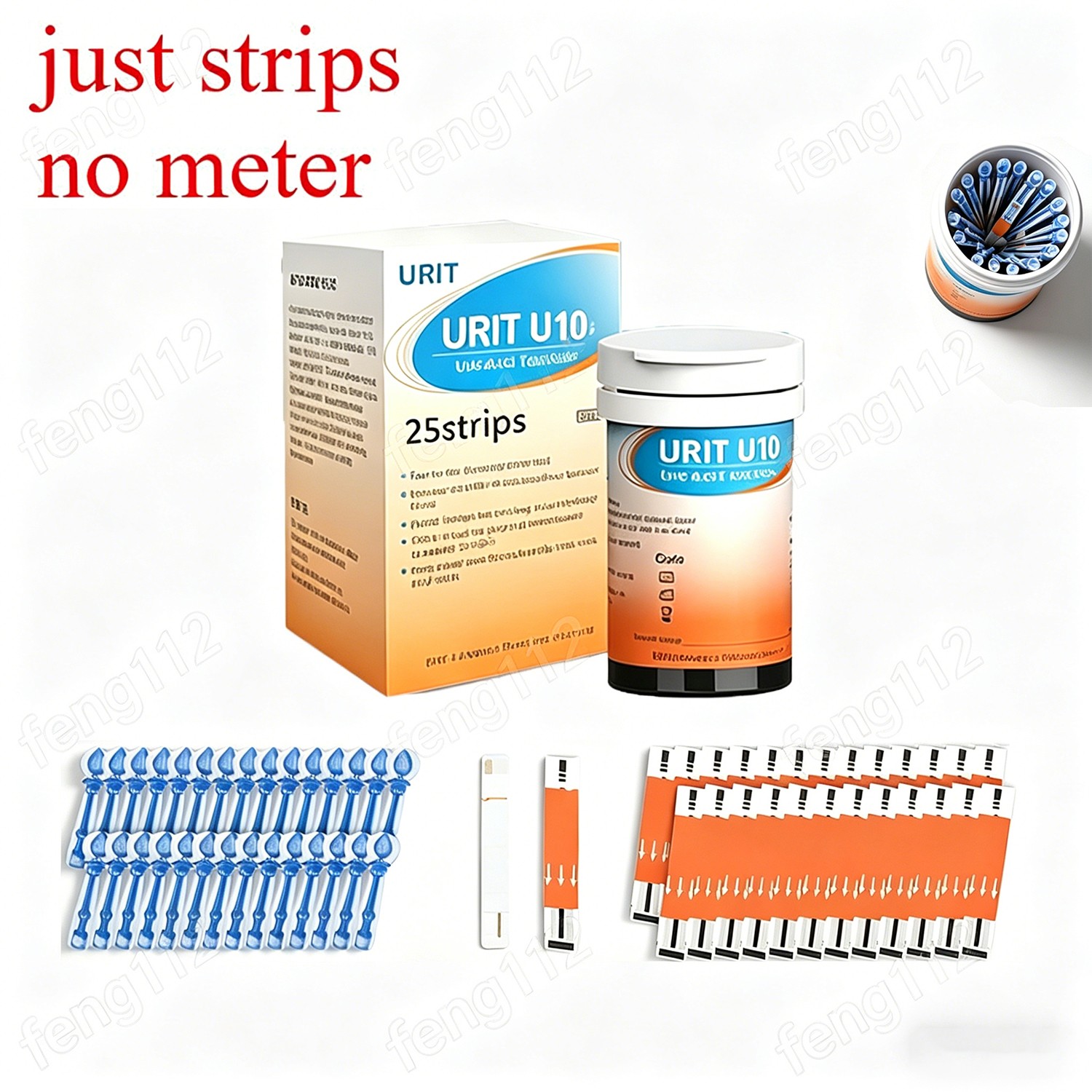 URIT-10 Uric Acid - Uric Tester 25pcs Test Strips 25 Second Fast Result