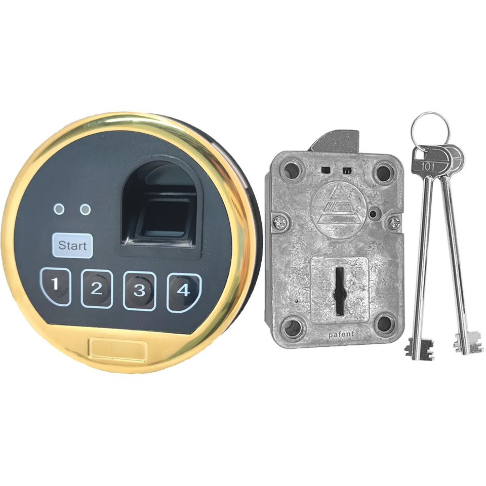 Fingerprint Gun Safe Lock Left Swingbolt Lock Replace S&G Lock & 2 Keys