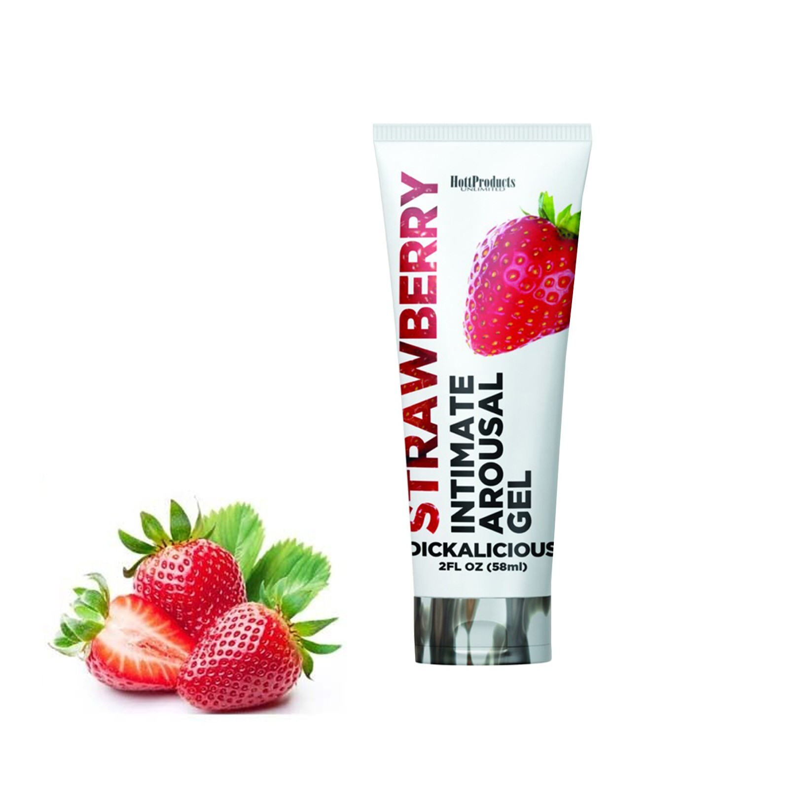Dickalicious Flavored Gel Arousal Lube Lotion Penis Cream - Strewberry