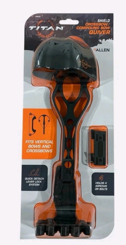 BRAND NEW Titan Shield Crossbow Compound Bow Quiver 1883A Holds 4 Arrows MLD 4