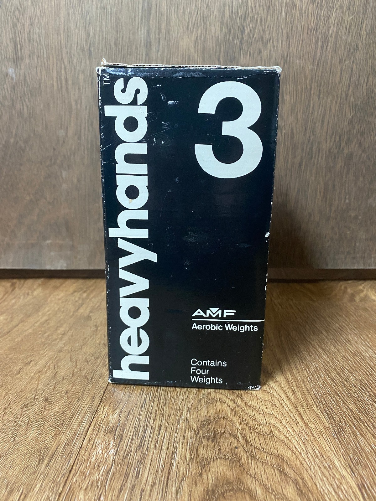 AMF Heavy Hands Aerobic 3 lb Vintage Hand Weight End Caps Set of 4 Made in USA
