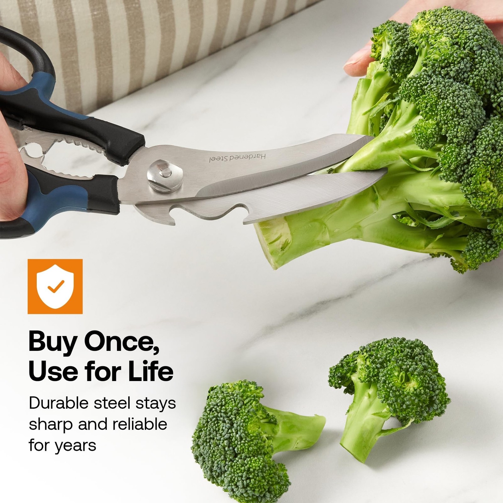 AnySharp 5-in-1 Multi-Function Kitchen Shears - Dishwasher Safe | Heavy Duty ...