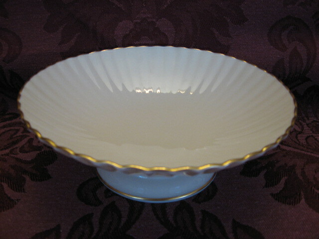 Lenox Fluted Collection China 6-5/8" Open Candy Dish w/Gold Trim - Very Nice!