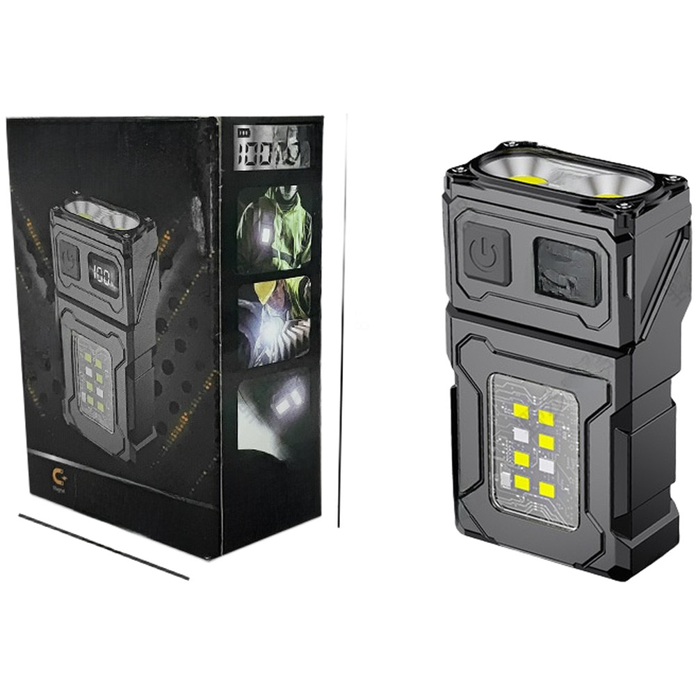 Multifunction Flashlight with 180 Degree Rotating Head and Magnetic Mount
