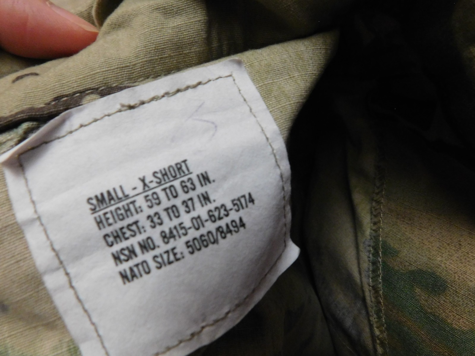 US ARMY OCP COAT SZ SMALL - X SHORT