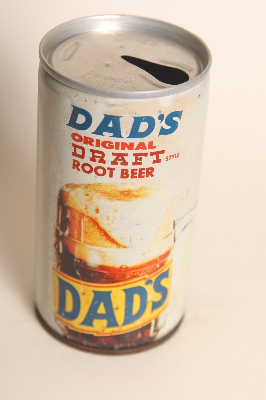 Dad's Root beer soda can - 12oz