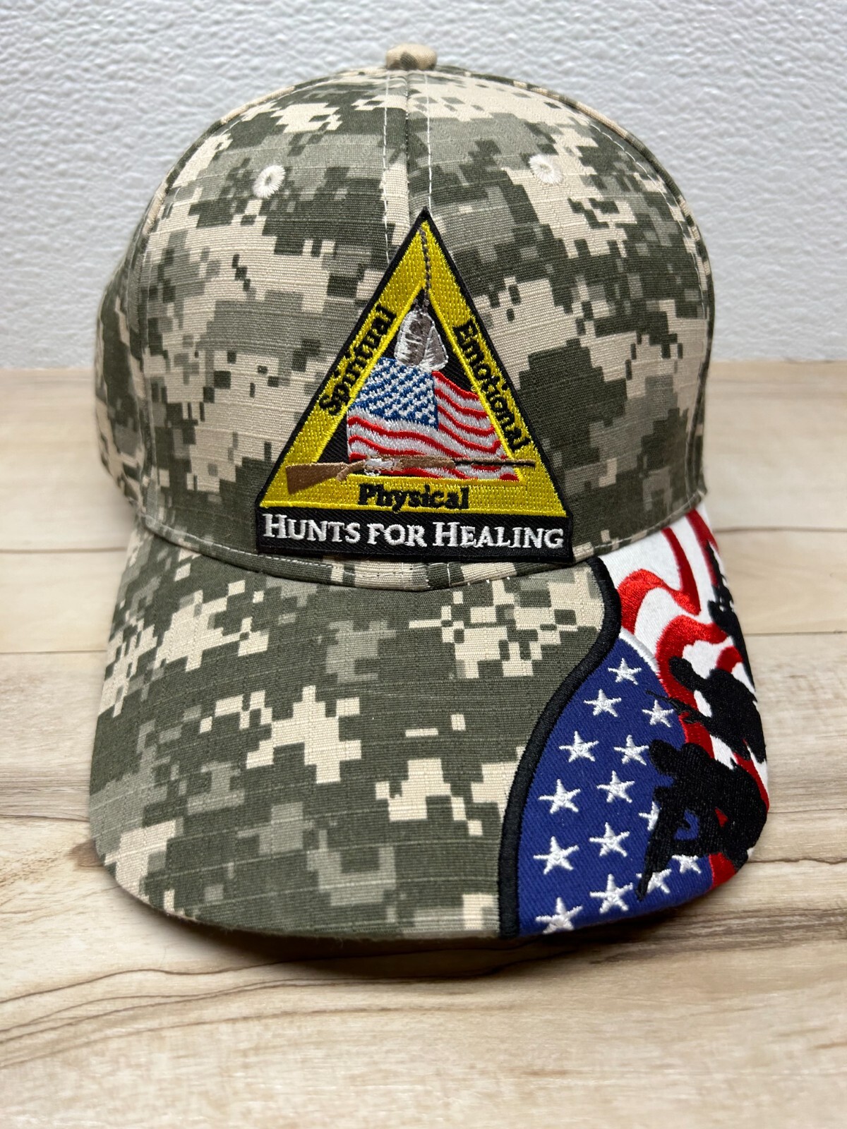 Rock Point Freedom Hunts For Healing Camouflage US Flag Baseball Cap Trucker Hat