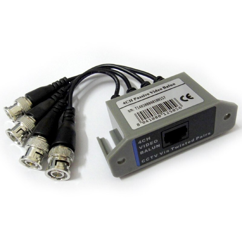4CH Channel Passive Video Balun Transceiver CCTV Twisted Pairs for DVR camera