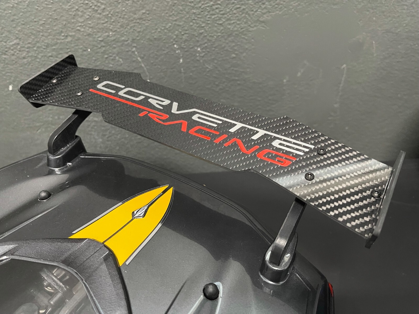 Protoform Compatible Corvette C8 CARBON FIBER Rear Wing Arrma Felony/Infraction