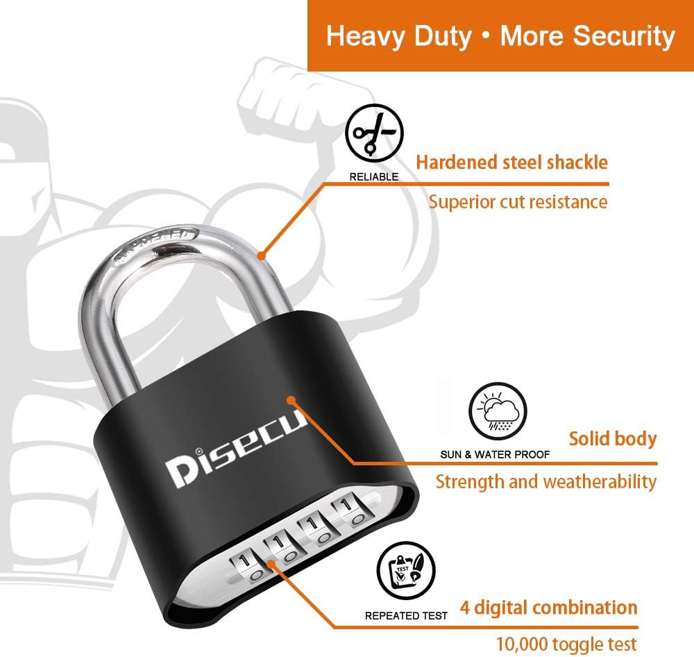 1 Pack Heavy Duty 4 Digit Combination Lock