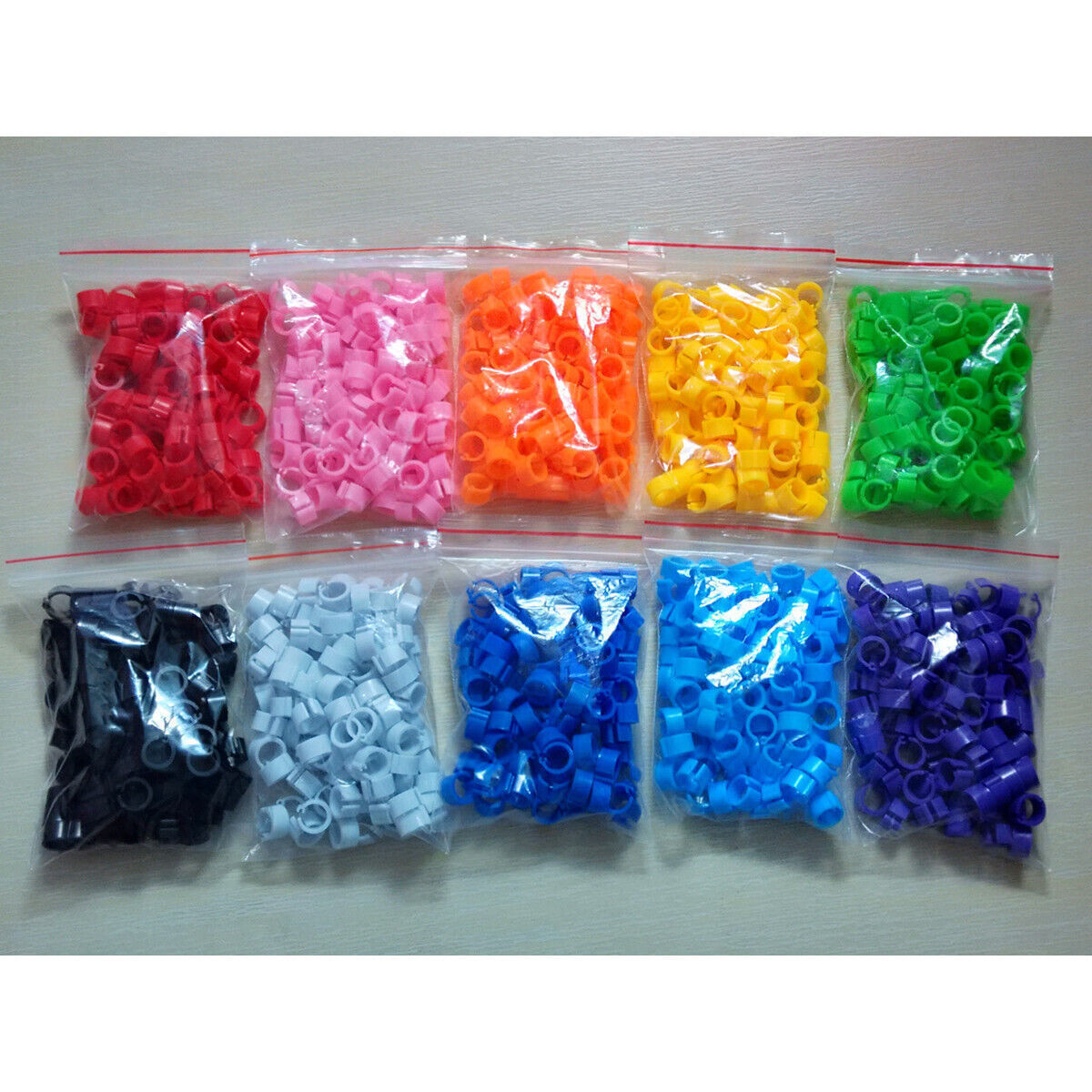 200Pcs 10mm Bird Rings Leg Bands For Pigeon Parrot Clip Rings Number 1-100