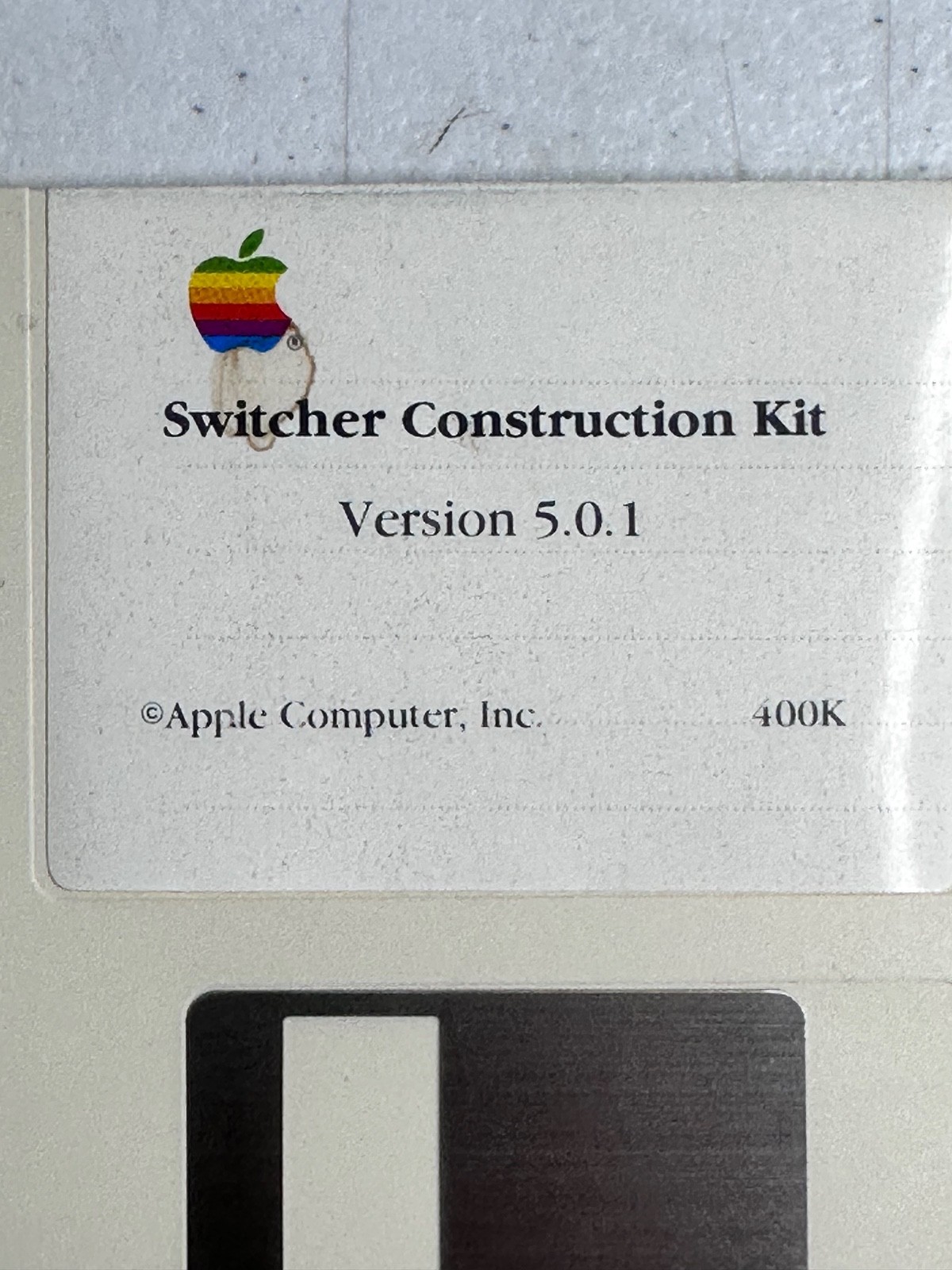 Apple Switcher Construction Kit 5.0.1 400K 3.5" Macintosh Floppy Disk Untested