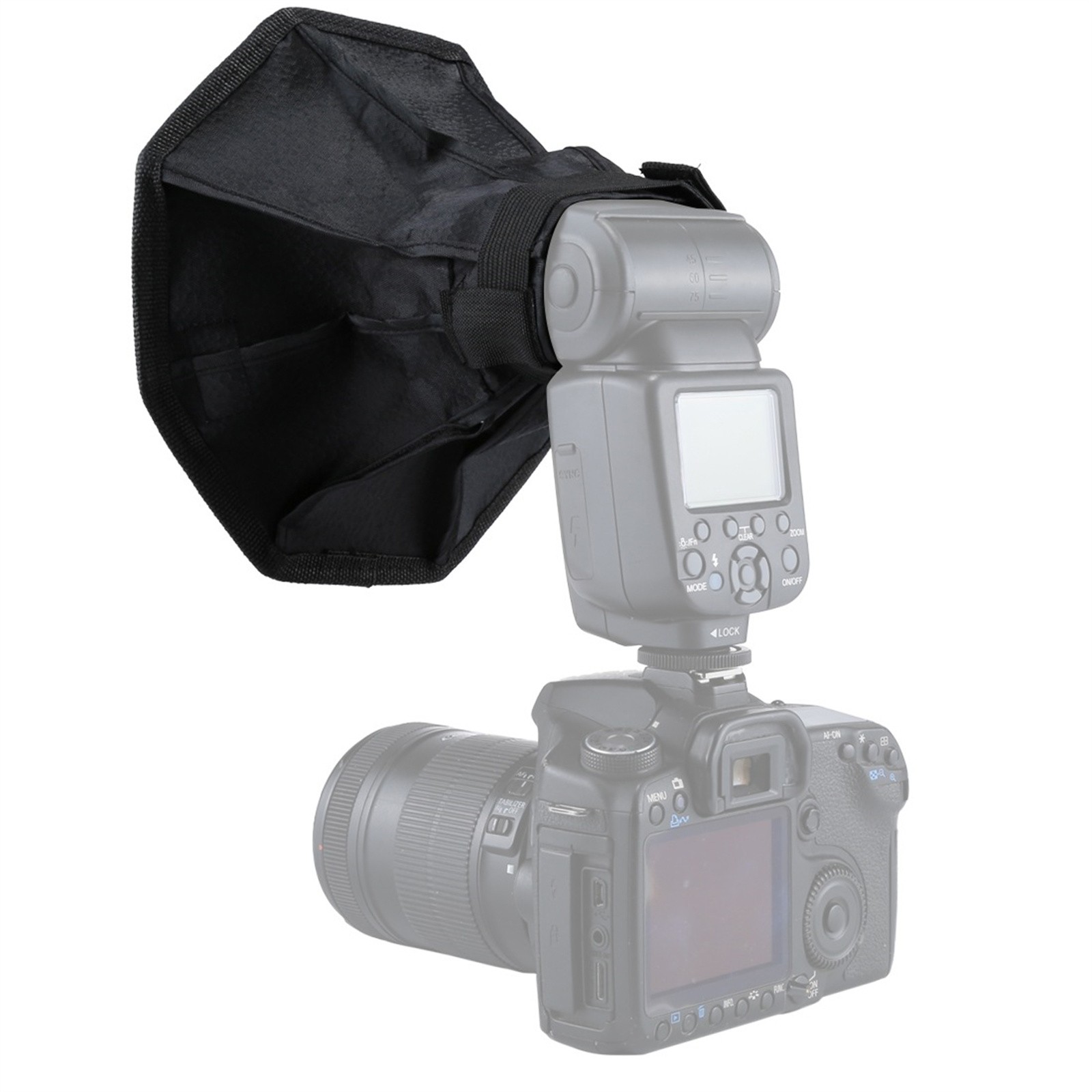 1x Foldable Soft Flash Light Diffuser Softbox Cover Photography Flash Kit