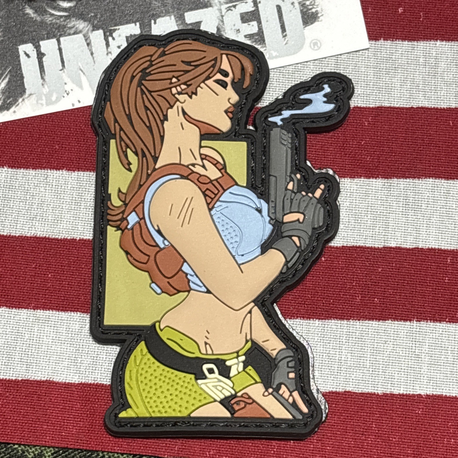 PvC 3D Smokin Hot Barrel Morale Tactical Hook And Loop Patch 2x3.5”