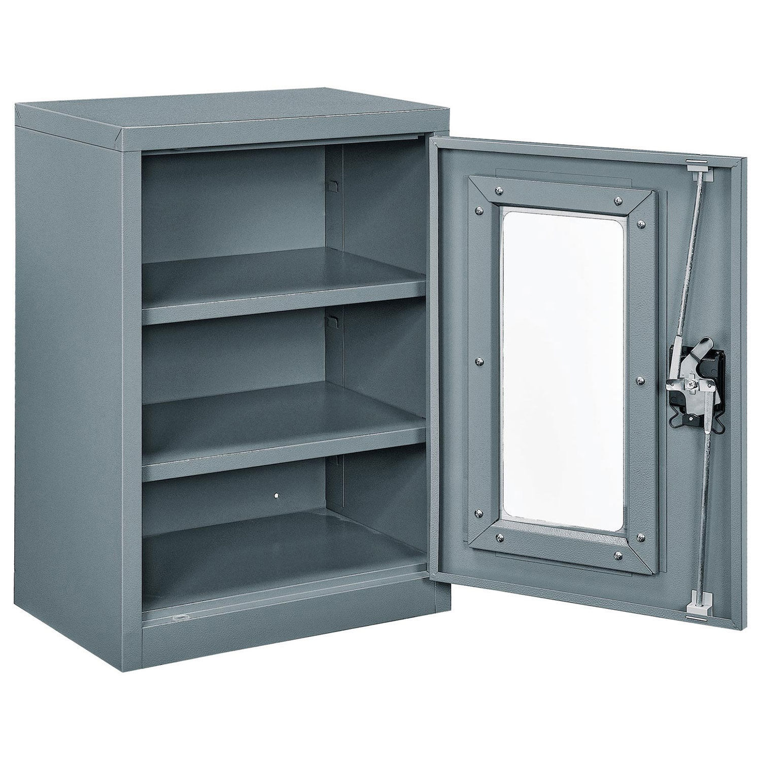 Assembled Clear View Wall Storage Cabinet 18x12x26 Gray
