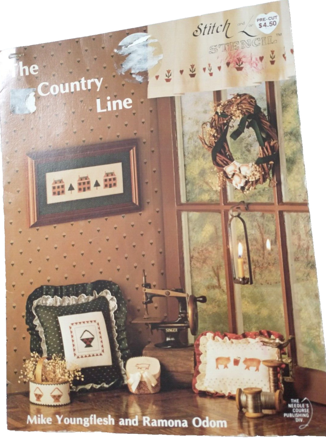 The Country Line Stitch pre-cut Stencils The Needle Course Publishing pigs - A23