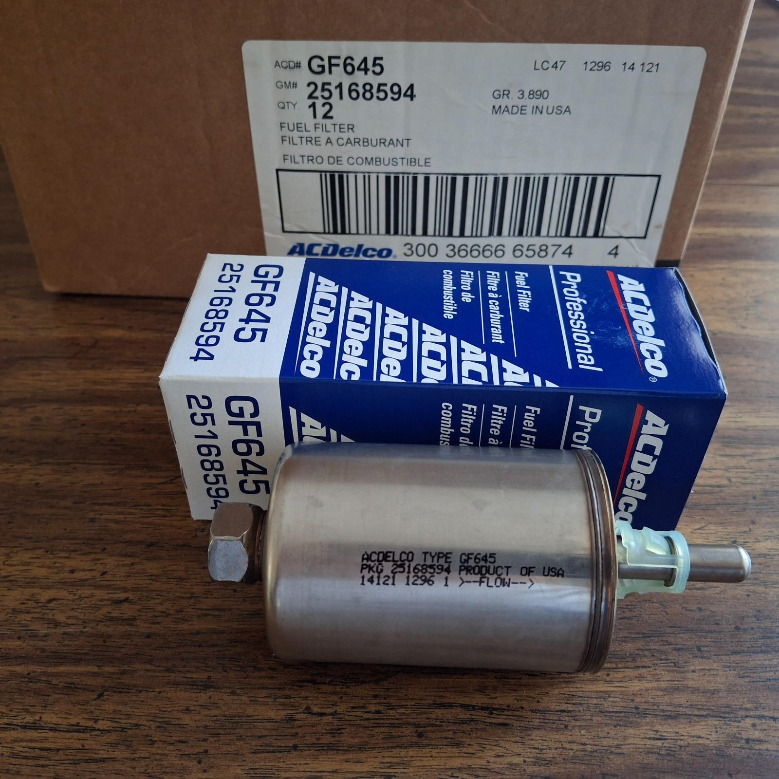 NEW ACDelco Fuel Filter GF645 02-04 Chevy Tahoe Suburban GMC Yukon 5.3L 25168594