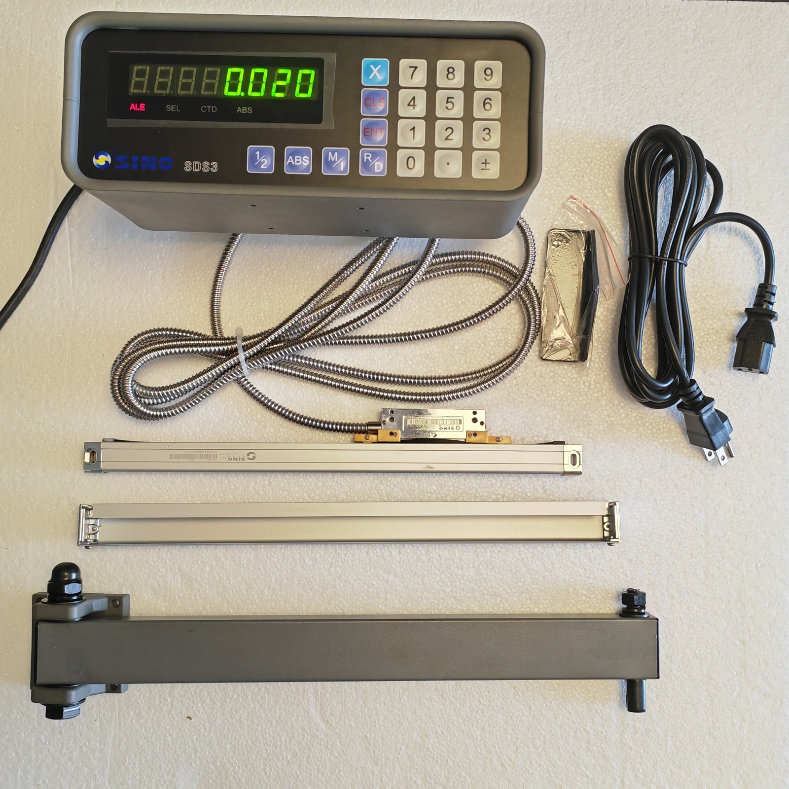 SINO 1 axis digital readout SDS3-1 DRO KA500-220MM Measuring length Linear Scale