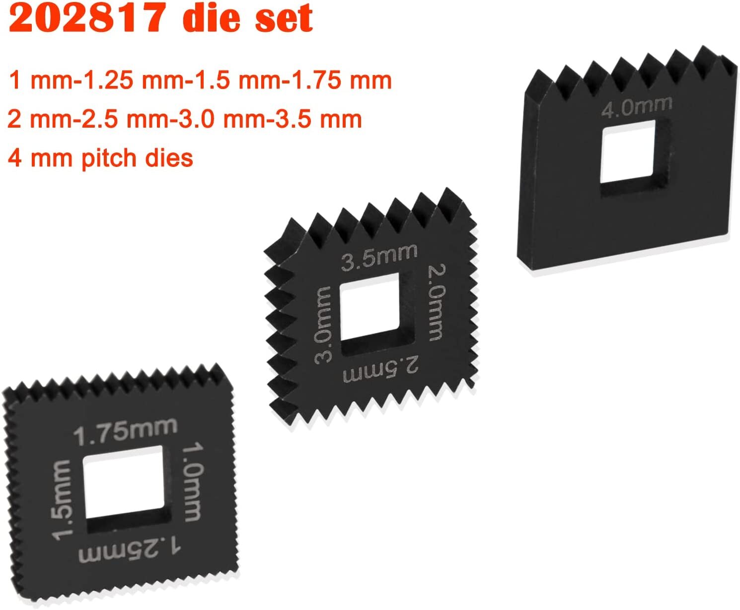 7402 Universal Outside Thread Chaser & Metric Die Set for Thread Repair Tool