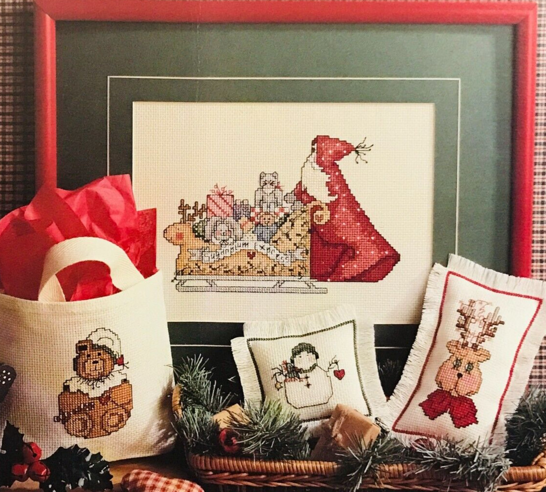 Leisure Arts SUGARPLUM EXPRESS Cross Stitch Patterns & Instructions #2053 VTG