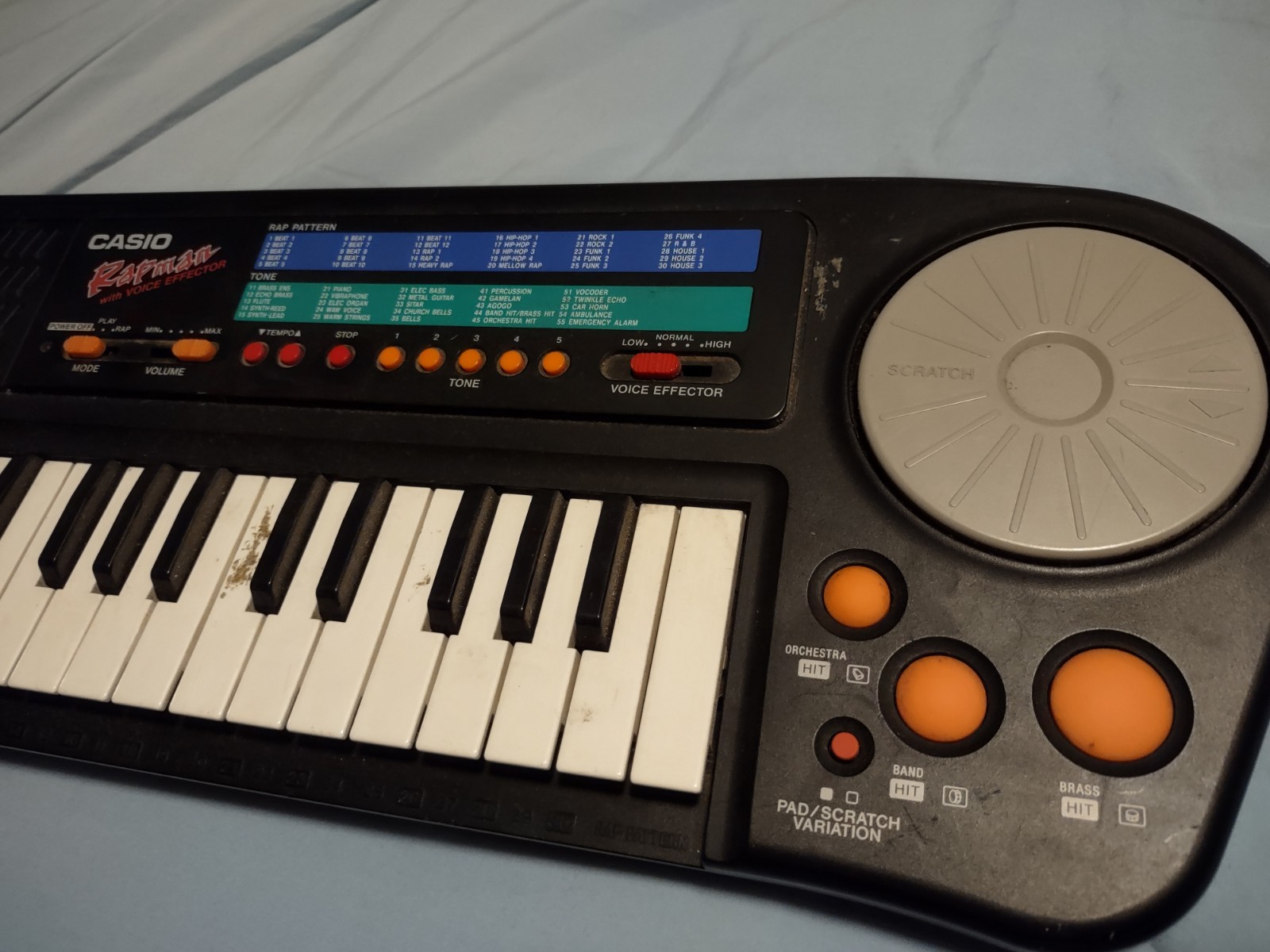 Vintage 1991 Casio Rapman Rap-1 Electronic Keyboard Synth Casiotone