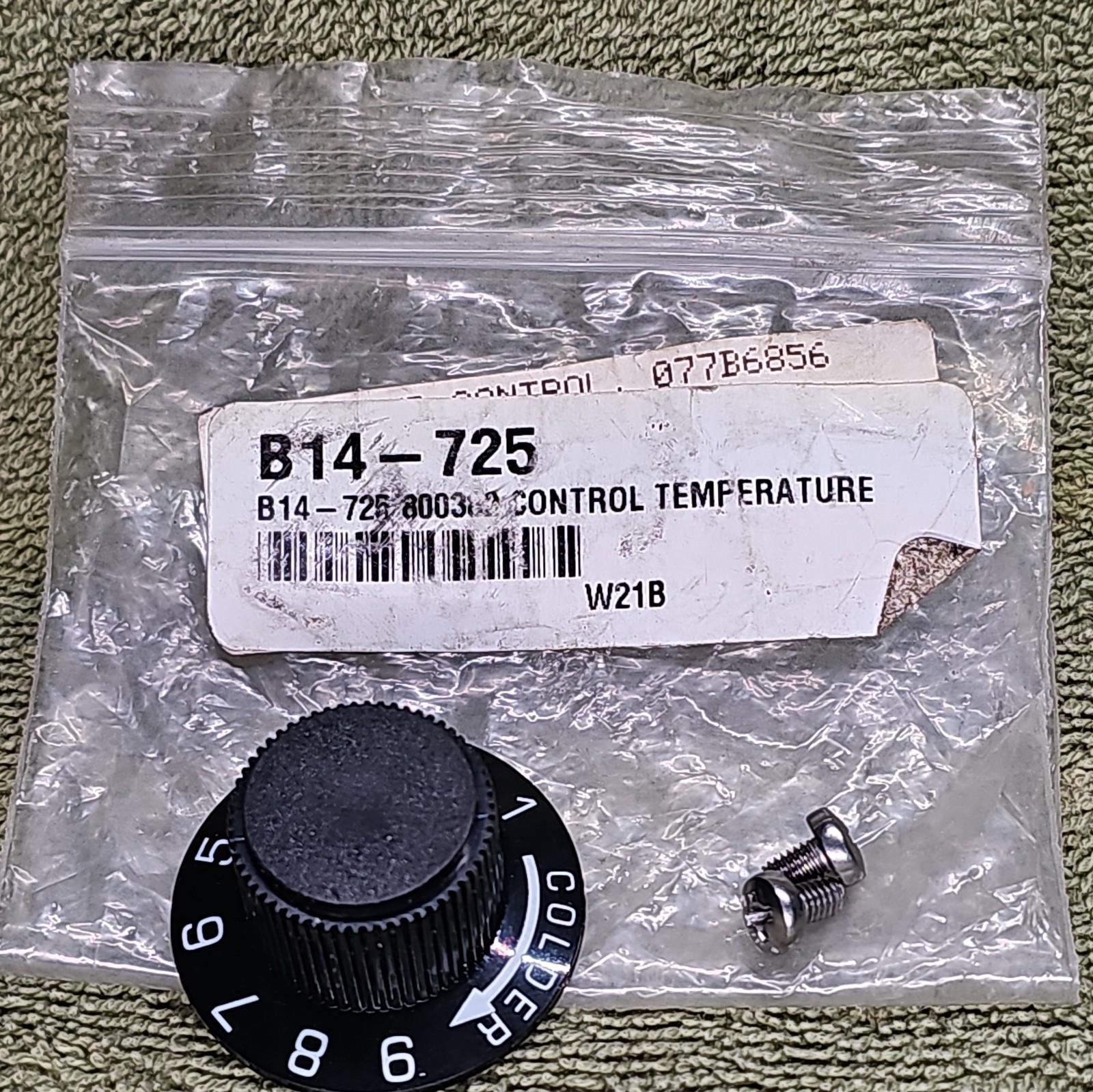 Temperature Control Kit 077B6856 Temperature Knob Replacement Part B14-725