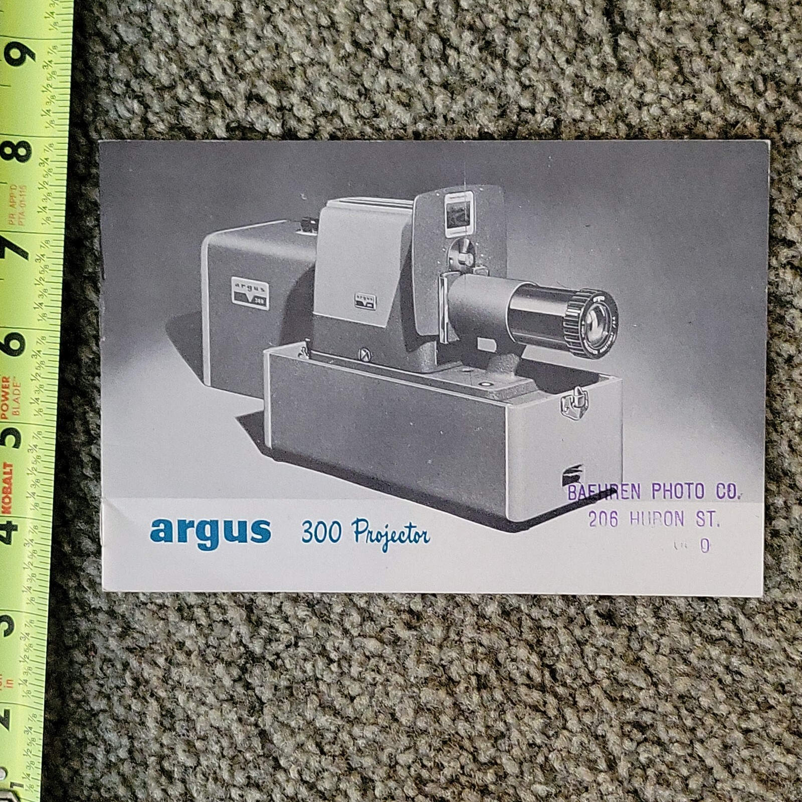VINTAGE OLD CAMERA BOOKLET MANUAL ARGUS 300 PROJECTOR 7
