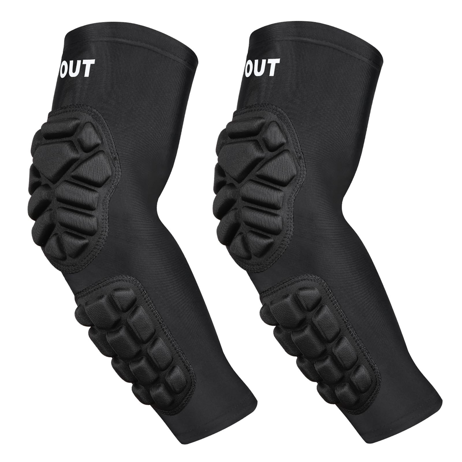 Padded Arm Sleeves Elbow Forearm Crashproof Pads Protection for Football Bask...