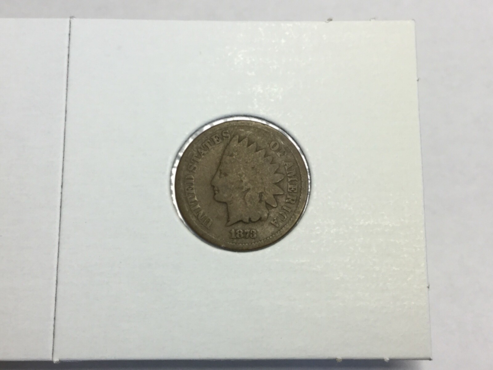 1873 Indian Cent closed 3 in good/very good