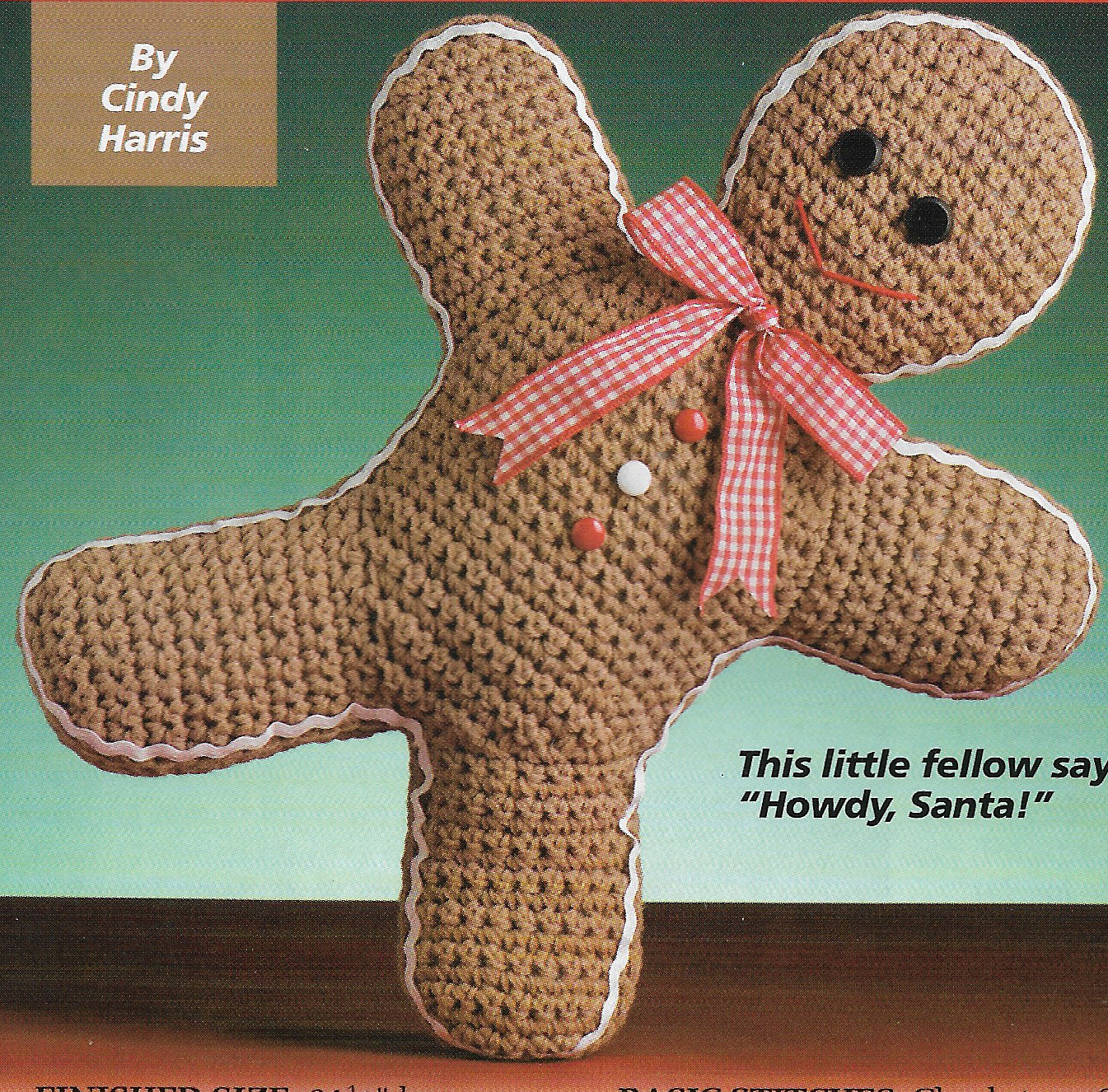 Gingerbread Pillow crochet pattern instructions