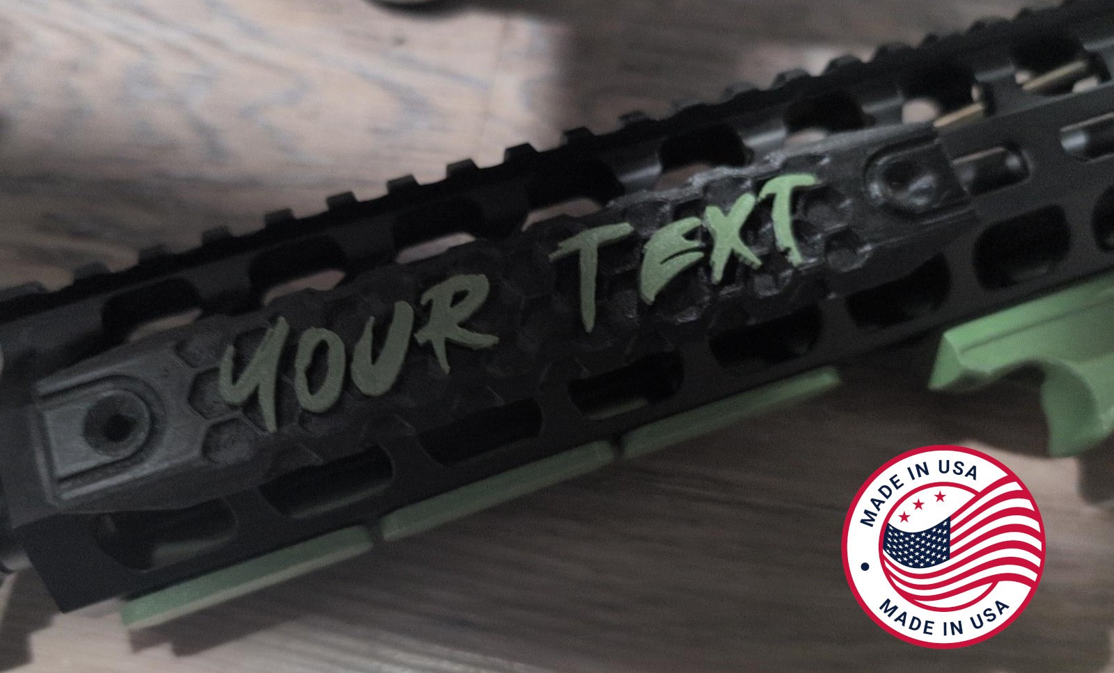Customized M-LOK Rail Cover | Carbon Fiber | Message or Note for Text