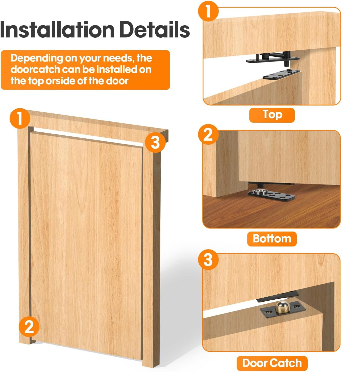 Murphy Door Pivot Hinge Kit Hidden Door Hinge Hardware Kit 570 Lbs Load-Bea