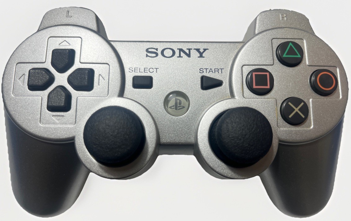Sony PS3 DualShock 3 Controller Silver OEM - Tested - Cosmetic Wear