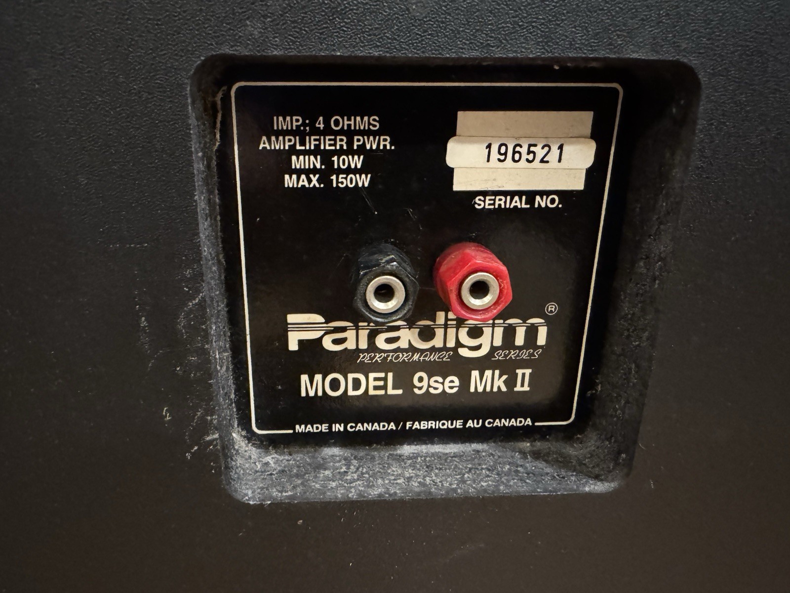 PARADIGM MODEL 9SE MKII REFERENCE STEREO SPEAKERS AUDIOPHILE MONITOR 9-SE Tested