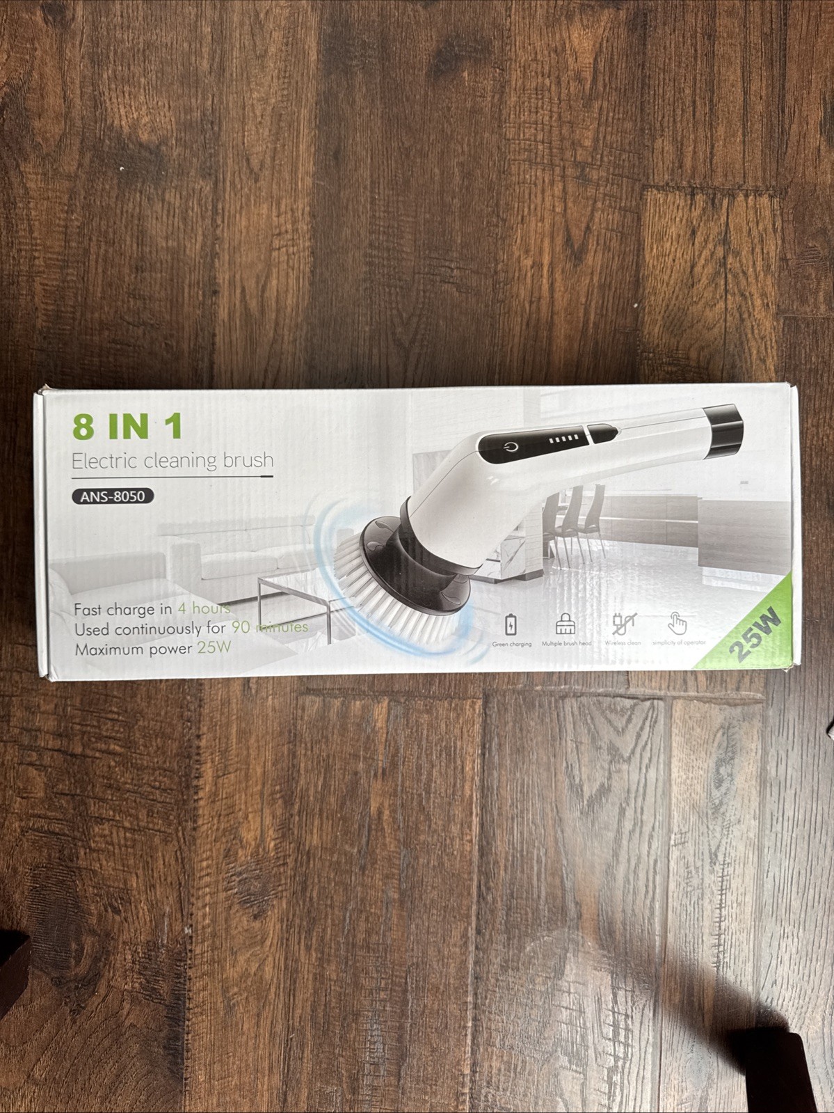 8 In 1 Electric Cleaning Brush (ANS-8050) NIB Detail, Clean, House Car