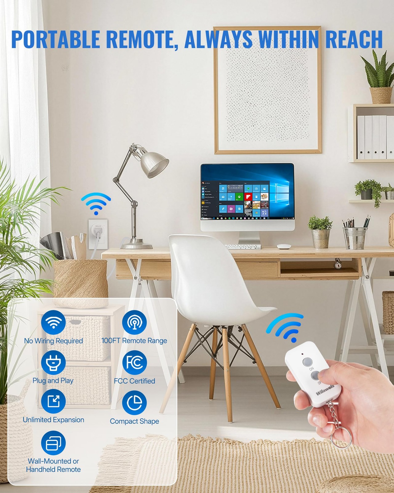 Remote Control Outlet Plug, Wireless Remote On Off Switch for Outlet, Remote ...