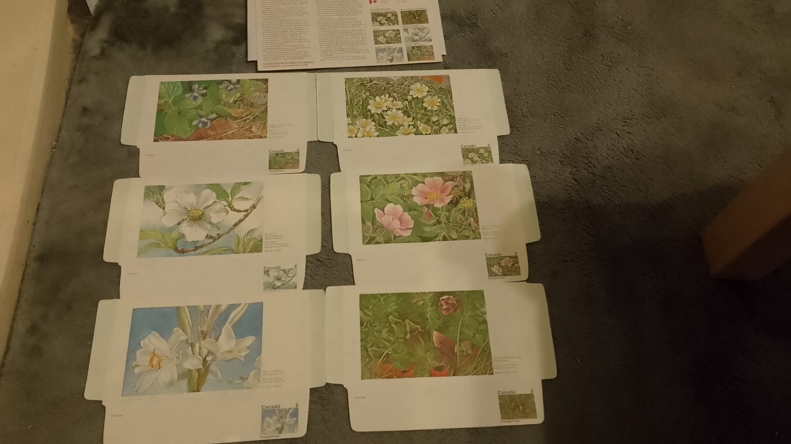 Canada Aerogrammes Mint With Card Floral Untouched And Unchecked