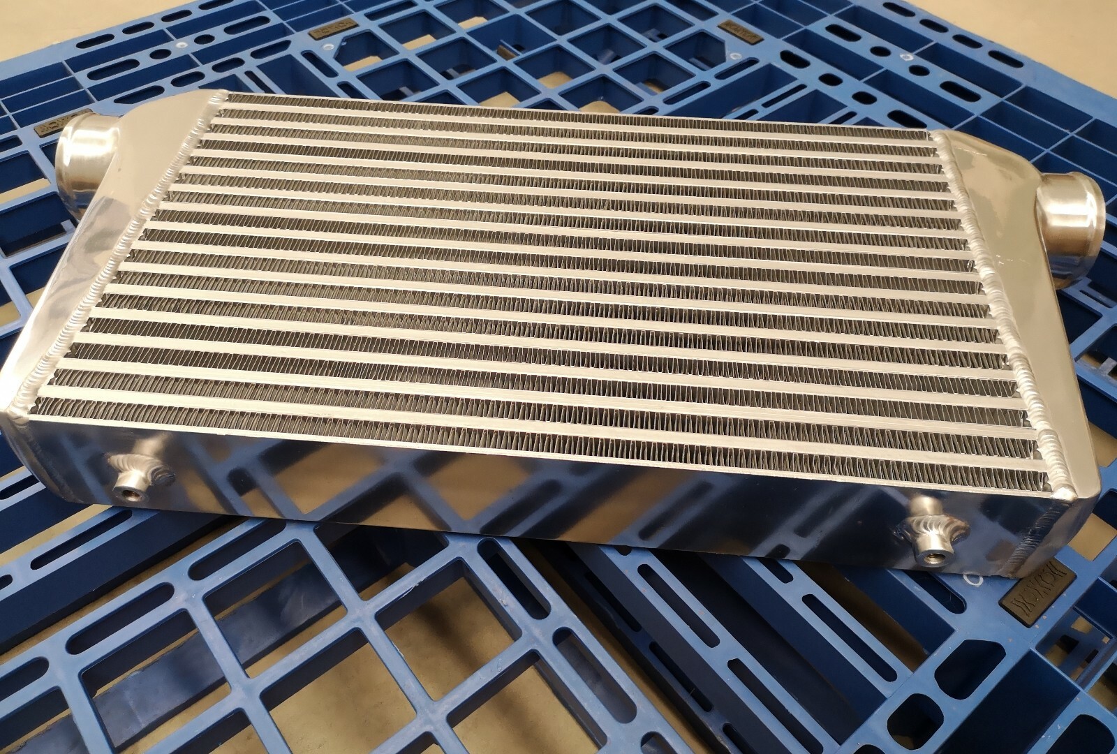 High Flow Bar Plate Intercooler 500x300x76 Charge Air Cooler 3" Inlet/Outlet