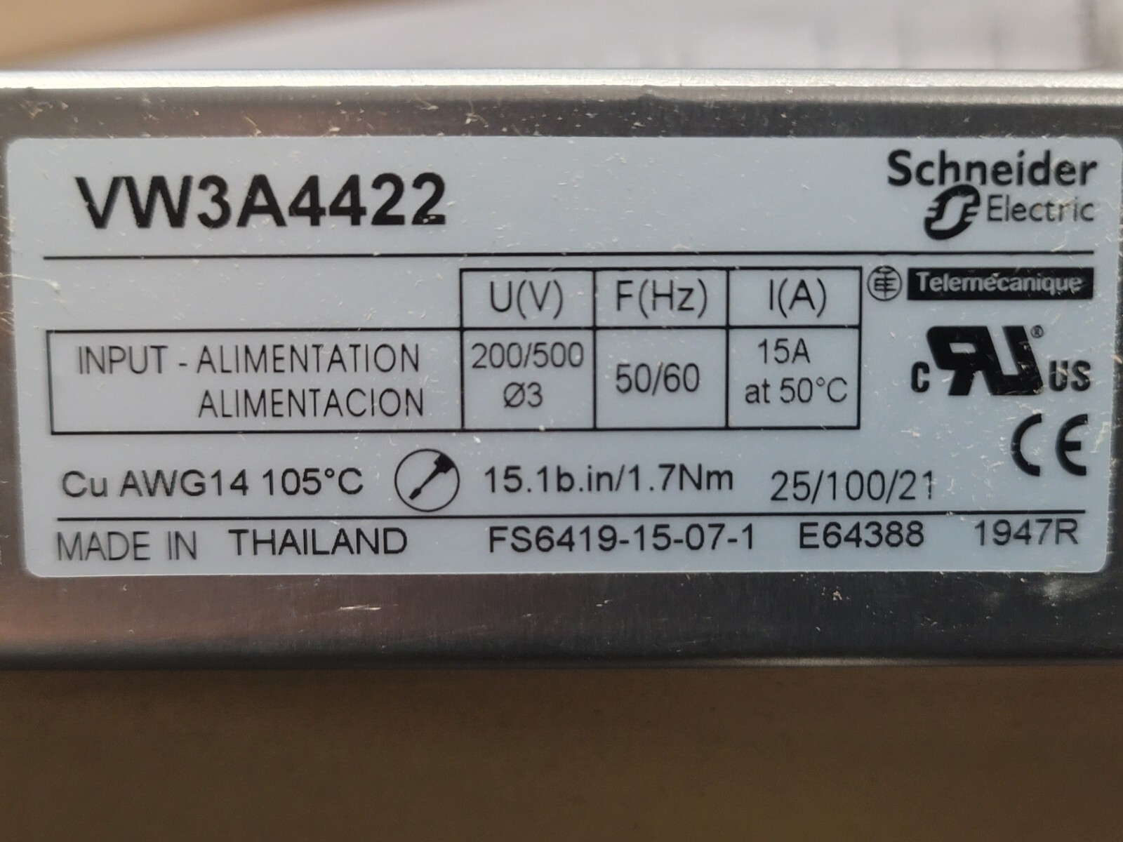 SCHNEIDER ELECTRIC VW3A4422