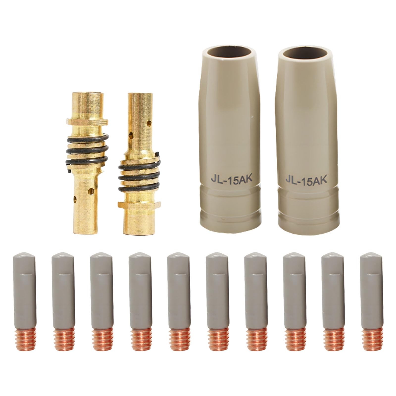 14Pcs 15AK Coating Protections Nozzle Nonstick Welding Slag Airless Gas Prote