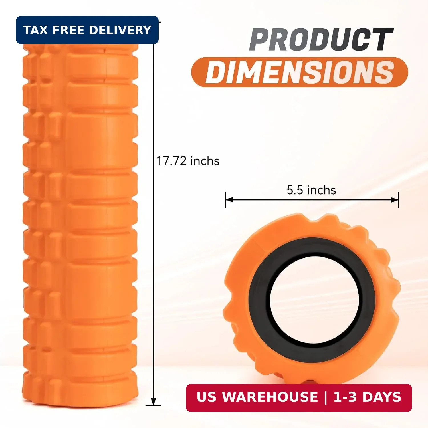 Foam Roller for Deep Tissue Massager, 18" Trigger Point Foam Roller, Patented Ex