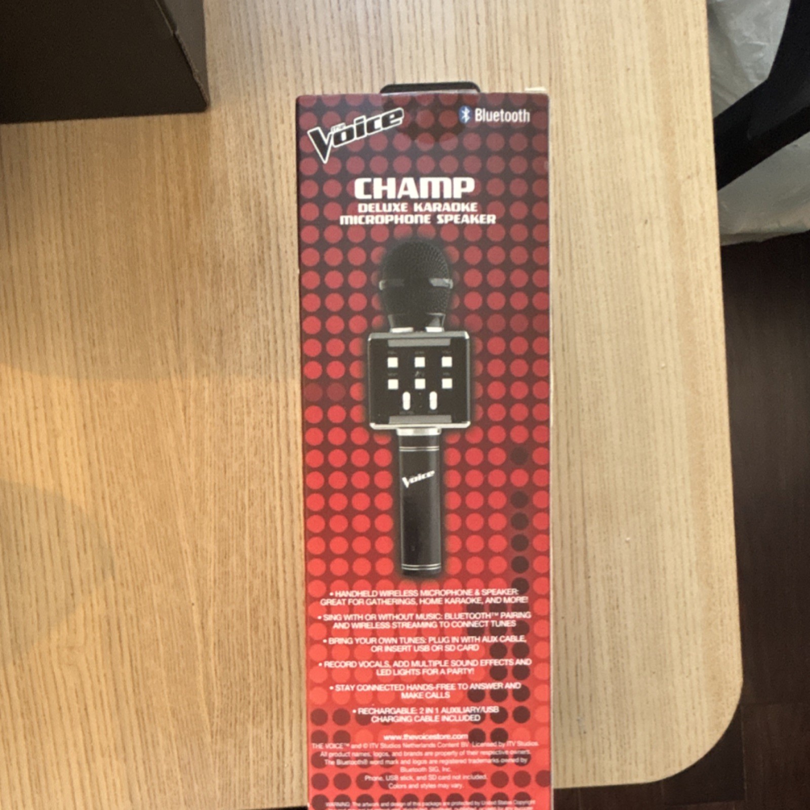 Voice CHAMP Deluxe Karaoke Wireless Bluetooth Handheld Mic Speaker