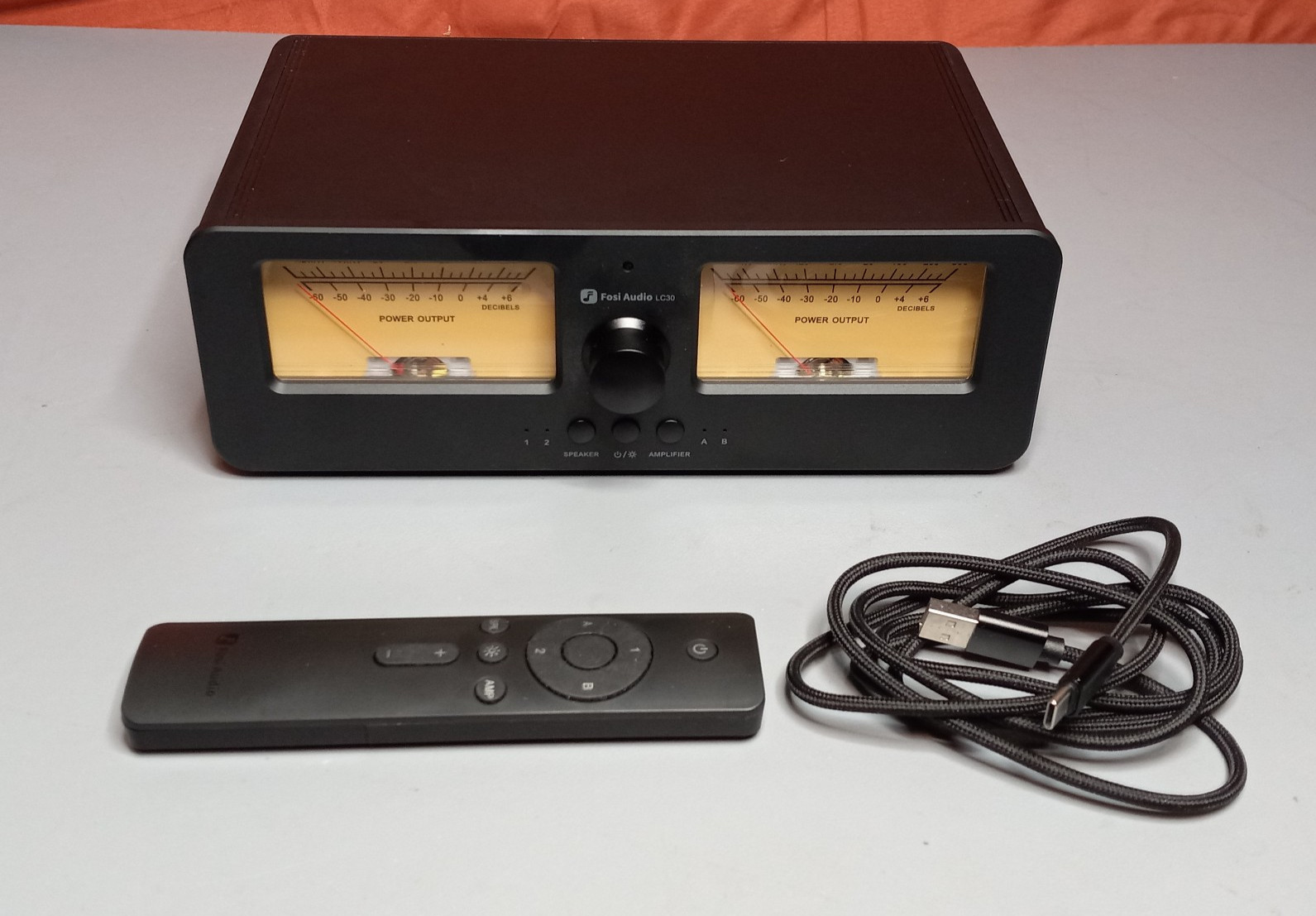 Fosi Audio LC30 VU Meter Amplifier Speaker Selector Switch Box Audio Visualizer