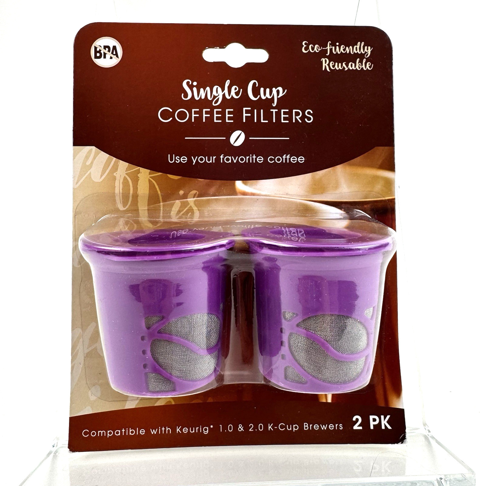 Single Cup Coffee Filter for Keurig K-Cup Brewers - 2 Pk - Eco-Friendly Reusable