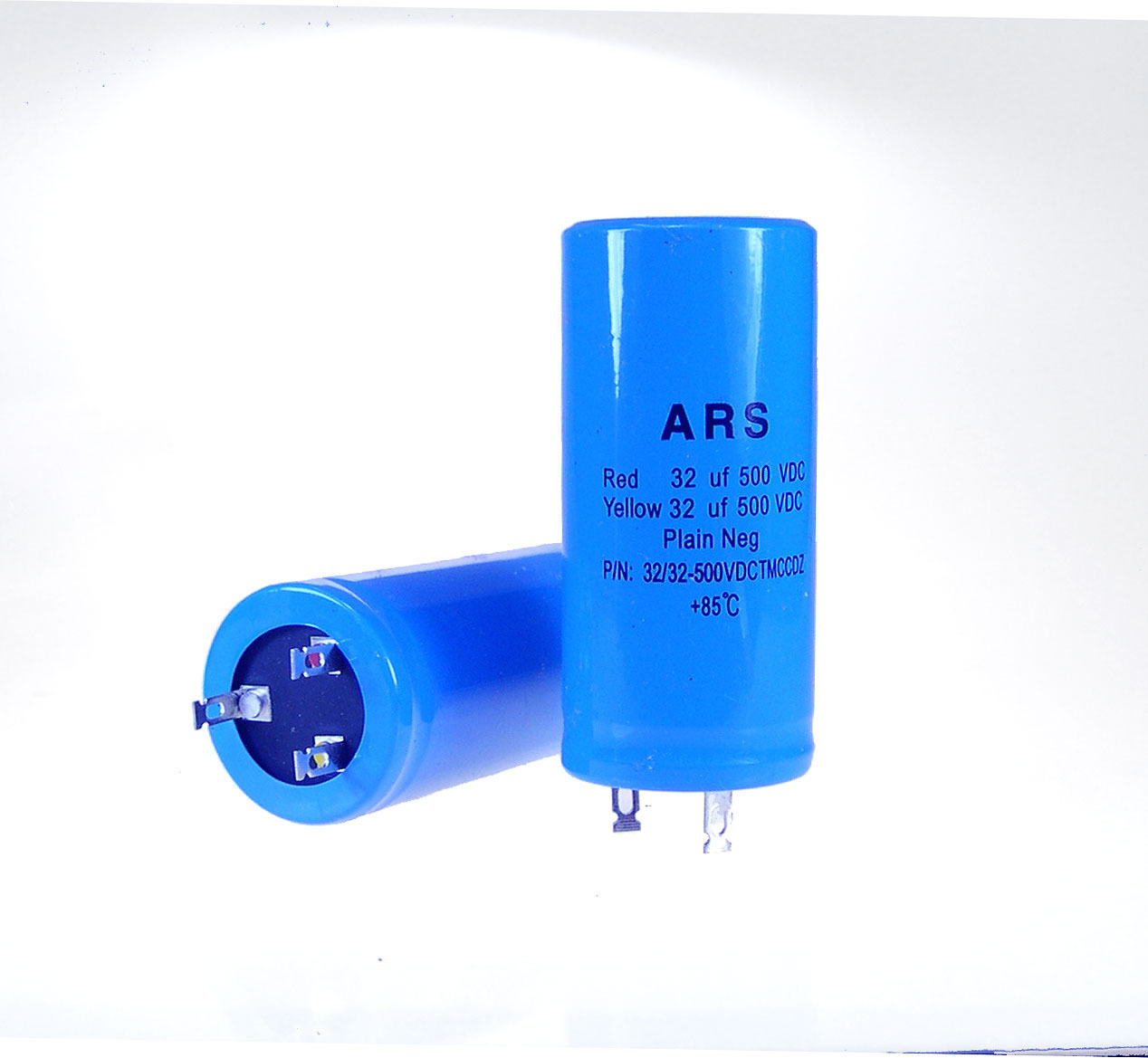 32uf+32uf-500vdc ARS Dual Blue Capacitor Replaces Marshall F&T JJ LCR HiWatt VOX
